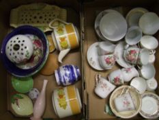 A mixed collection of ceramic items to include: Carlton Ware pin dishes, Rington's ginger jar,