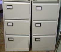 2 x 'Storage Connections Plus' branded metal filing cabinets: keys present.