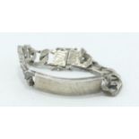Heavy Silver Gents Bracelet: weight 62.9g