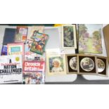 A mixed collection of items to include: Books, Plaques & Prints