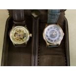 Two Constantin Weisz Mens Watches in leather travel Cases : RRP £159, purchased by vendor as part