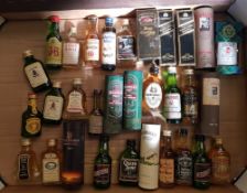 A collection of Whisky/Whiskey miniatures: including Kings Royal, Queen Anne, Longmorn Glenlivet etc