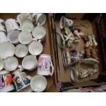 A collection of items to include; Royal Commemorative mugs and tankers, plus a collection of 4