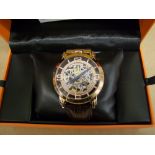 Boxed Stuhrling Chronograph Automatic Mens Watch : RRP £159, links removed but present, purchased by