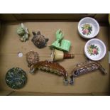 A collection of Wade items to include: Viking longboats, tortoises, egg cups etc (1 tray).
