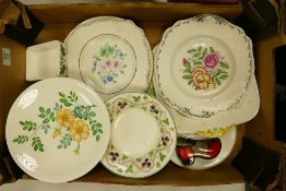 Wedgwood Stoke College of Art: student decorated bowls, plates & dinner ware, clarice cliff clog