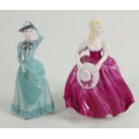 Coalport Lady Figure Chantilly Lace & Amanda(2):