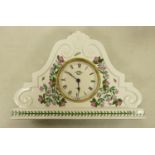 Large Portmeirion Botanical Patterned Mantle Clock: length 32cm