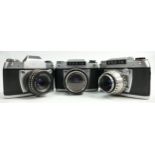 Exa 35mm film cameras to include: EXA1a, EXA1b & EXA500. (3)