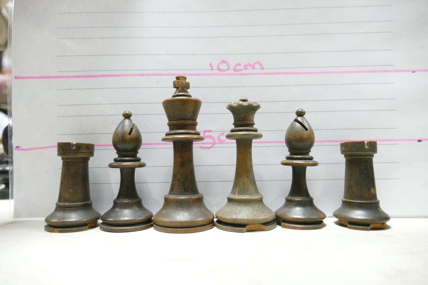 A collection of Early 20th Century Wooden Incomplete Chess Pieces: please see images for size and - Image 2 of 14