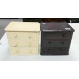Two Small Wooden Chests of Drawers: