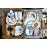 A mixed collection of items to include: 19th Century & similar pottery, decorative plates &
