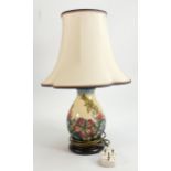 Moorcroft lamp in Sweet Briar pattern by Rachael Bishop: Actual lamp base without wooden base or