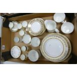 A mixed collection of items to include: Gilt Decorated Swiss Cottage patterned tea ware, earlier