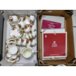 A collection of Royal Albert Old Country Rose Patterned items to include, tea set, lid less