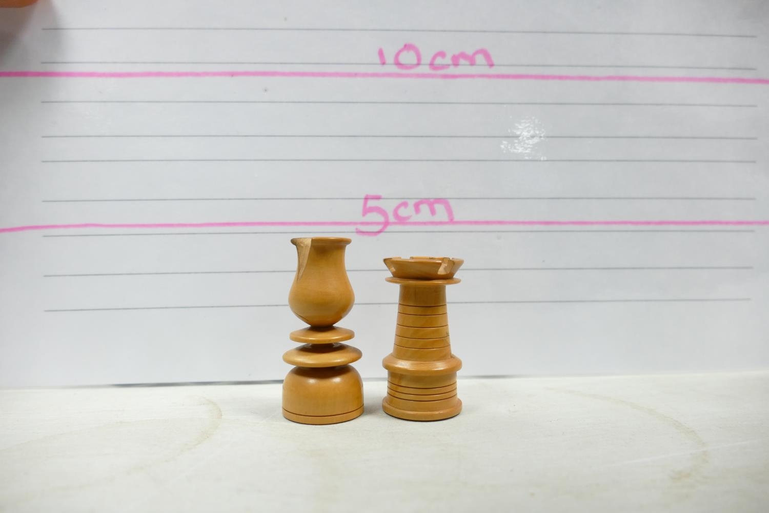 A collection of Early 20th Century Wooden Incomplete Chess Pieces: please see images for size and - Image 11 of 17