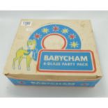 Boxed set of six Babycham Party Glasses: