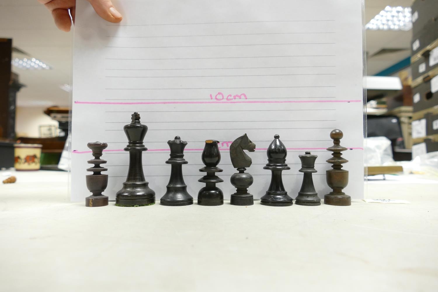 A collection of Early 20th Century Wooden Incomplete Chess Pieces: please see images for size and - Image 18 of 28