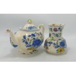 Mason Regency Patterned Teapot & Water Jug: largest 16cm(2)