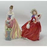 Royal Doulton Lady Figures: Alexandra HN3286 & Autumn Breezes HN1984(2)