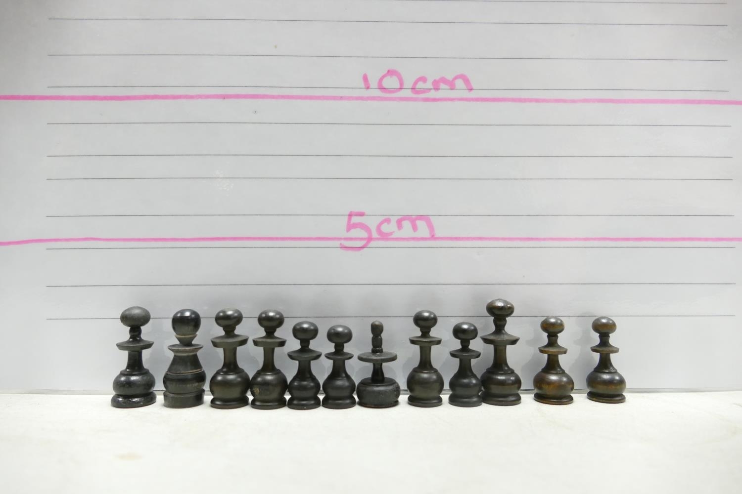A collection of Early 20th Century Wooden Incomplete Chess Pieces: please see images for size and - Image 2 of 28