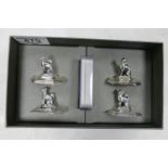 Boxed Wedgwood Silver Plated Place Card Settings / Stands: