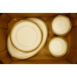 A collection of Paragon Athena dinner ware to include: dinner plates, large serving platter,