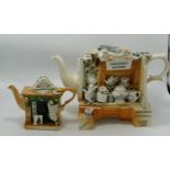 Portmeirion Limited Edition Cardew Design The China Stall Novelty Teapot: height 21cm together