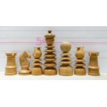 A collection of Early 20th Century Wooden Incomplete Chess Pieces: please see images for size and