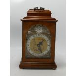 Walnut Cased Elliot Mantle Clock: height 20cm