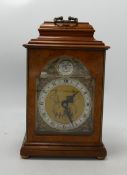 Walnut Cased Elliot Mantle Clock: height 20cm