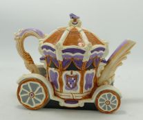 Novelty Cardew Style Princess Carriage Teapot: height 15cm