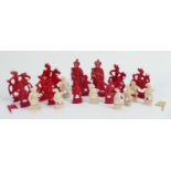 A collection of early Bone Chess Pieces: tallest 6.5cm , Damages noted, Please Study images as no