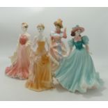 A collection of China Lady figures to include: Royal Doulton Sharon, Coalport Seconds Ladies of