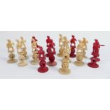 A collection of early Bone Chess Pieces: tallest 6.8cm , Damages noted, Please Study images as no