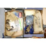 A mixed collection of items to include; vintage RAF type F flying Helmet liner, early Scouts Uniform