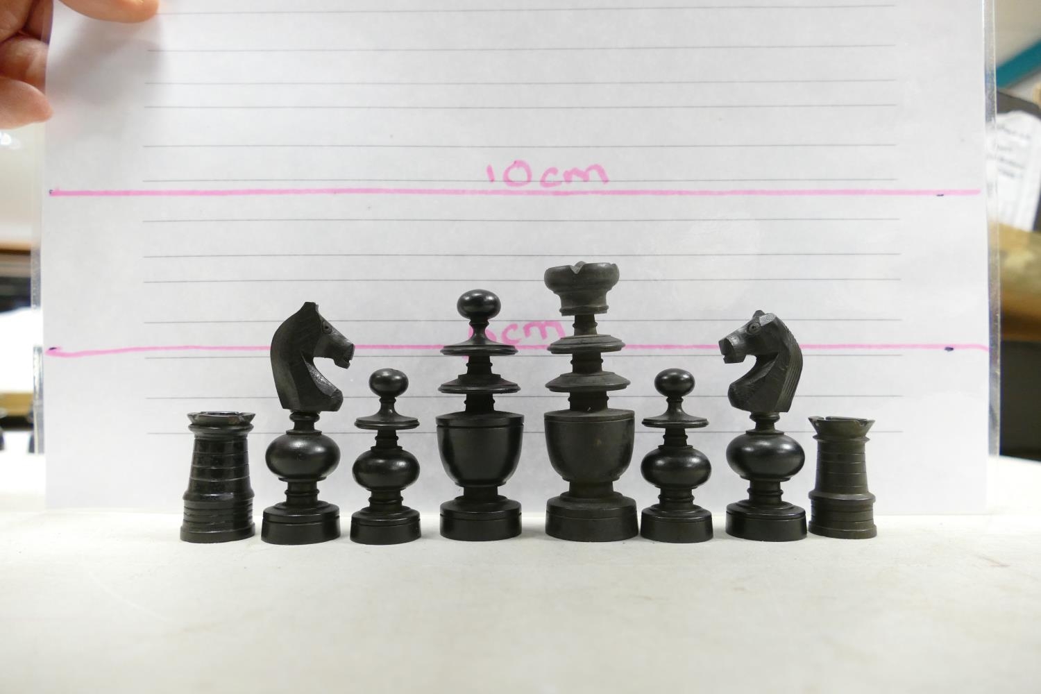 A collection of Early 20th Century Wooden Incomplete Chess Pieces: please see images for size and - Image 8 of 12