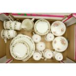 A mixed collection of floral tea ware to include: Royal Albert Chirton patterned cups & saucers,