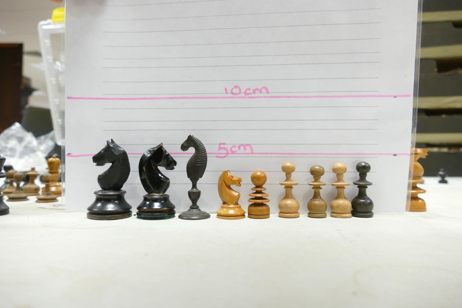 A collection of Early 20th Century Wooden Incomplete Chess Pieces: please see images for size and - Image 7 of 28