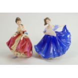 Royal Doulton Southern Belle figurine: HN2229 together with Elaine HN2791 ( seconds)