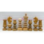 A collection of Early 20th Century Wooden Incomplete Chess Pieces: please see images for size and