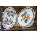 A collection of Portmeirion to include: Pomona oval platters, Botanical serving dishes, Dawn
