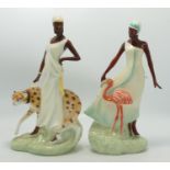 Royal Doulton Lady figures Millie HN3945 & Charlotte HN3811(2):