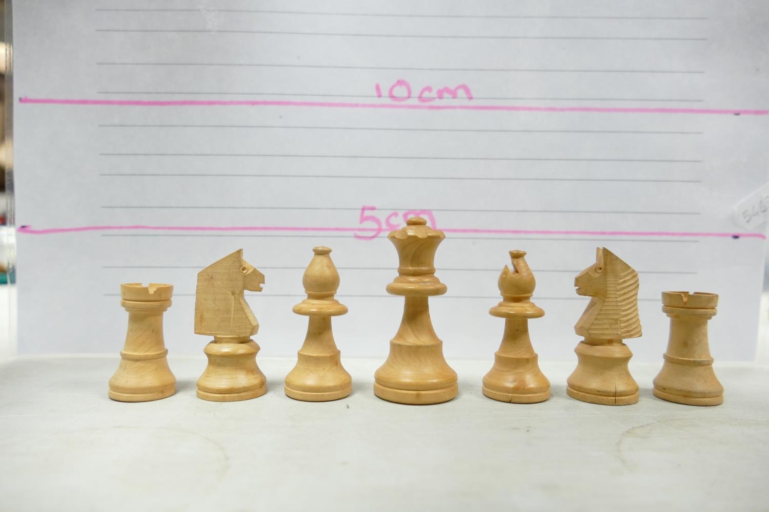 A collection of Early 20th Century Wooden Incomplete Chess Pieces: please see images for size and - Image 4 of 17