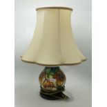 Moorcroft Anna Lilly Patterned Lamp Base & Shade : total height 40cm