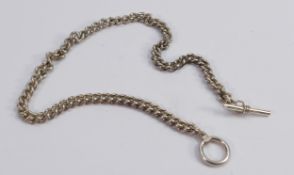 Silver watch chain, 59g: