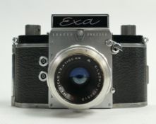 Exa Ihagee Dresden 35mm film camera: Ludwig Meritar 2.9/50mm lens fitted.