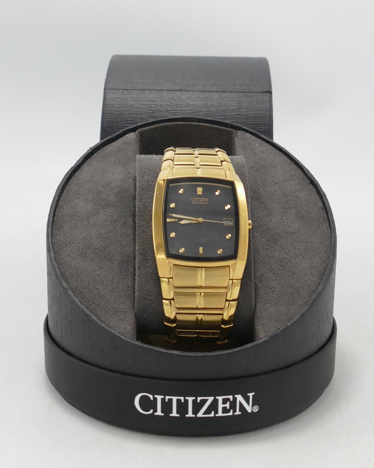 Boxed Citizen Eco Drive Gold Plated Watch: links removed but present, RRP £129 purchased by vendor