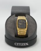 Boxed Citizen Eco Drive Gold Plated Watch: links removed but present, RRP £129 purchased by vendor