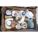 A mixed collection of items to include: Royal Doulton Moonstone patterned tea for one pot, similar